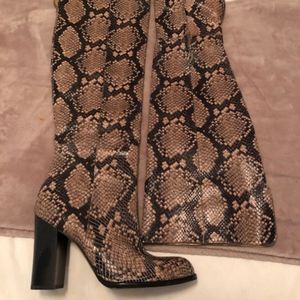 High Knee Snakeskin Sam Edelman Boots